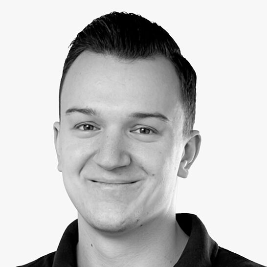 [Translate to Deutsch (Schweiz):] Portraitbild des Referenten in schwarz-weiß, Dr. Kranz