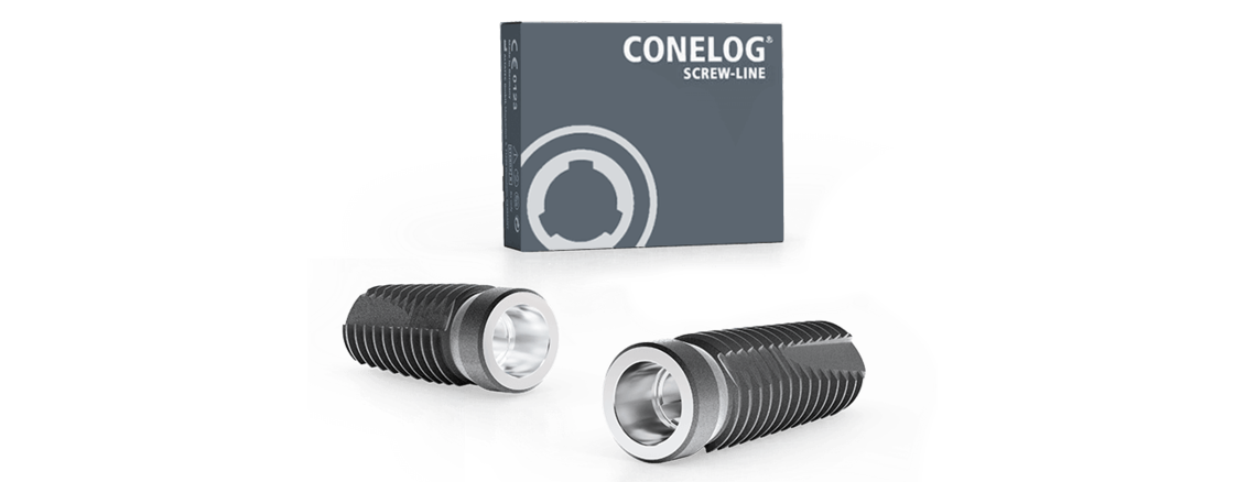 CONELOG Screw-Line Implantate und Verpackung